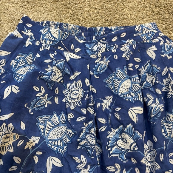 Beau & Ro Murray Pant in Classic Blue Floral Size Small Wide Leg High Waist - Picture 2 of 7